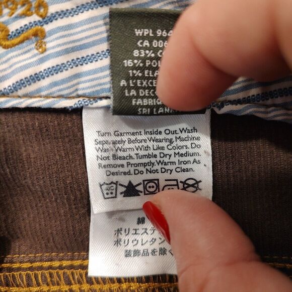 Eddie Bauer Womens Sz 12 Brown Curvy Straight Leg Corduroy Pants Mid Rise - Picture 8 of 11